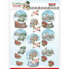 3D cutting sheet - Yvonne Creations - Christmas Village - Christmas Globes CD11542 - HJ18501