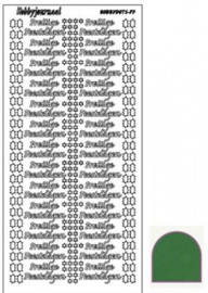 Hobby dots sticker Prettige Feestdagen mirror Green STDMPF02