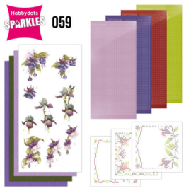 Sparkles Set 59 - Precious Marieke - Purple Flowers SPDO059