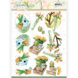 3D cutting sheet - Jeanine's Art - Welcome Spring - Orange Tulips CD11632