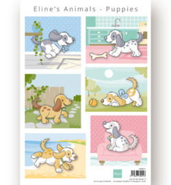 MD AK0079 - Decoupage - Eline's Animals Puppies