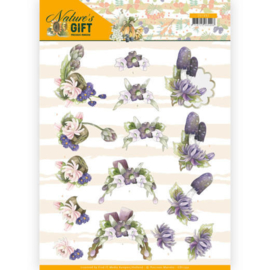 3D knipvel - Precious Marieke - Nature's Gift - Purple Gift CD11352