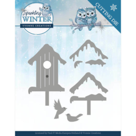 Dies - Yvonne Creations - Sparkling Winter - Winter Birdhouse YCD10190