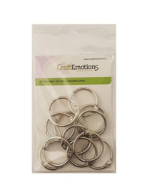 CraftEmotions Klik ringen / boekbindersringen 32mm 12 st. 430603/3432