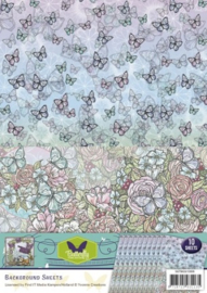 Background sheets - Yvonne Creations - Butterfly Collection SETBGS10006