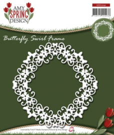 Die - Amy Design - Spring - Butterfly Swirl Frame ADD10041