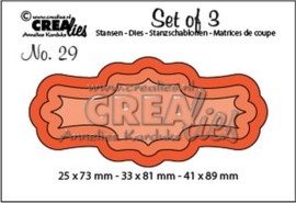 Crealies Set of 3 no. 29 Labels 3 CLSet29 25 x 73 mm - 33 x 81 mm - 4 115634/0629