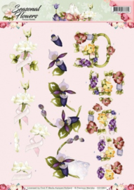 3D Knipvel - Precious Marieke - Seasonal Flowers - Felicitatie CD10801