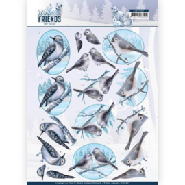 3D Knipvel - Amy Design - Winter Friends - Sparkling Birds CD11407