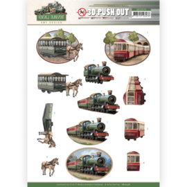 3D Push Out - Amy Design - Vintage Transport - Train SB10576