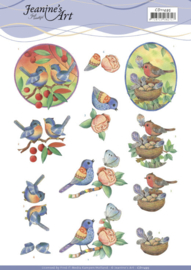 3D Cutting Sheet - Jeanine's Art - Blue Birds CD11495
