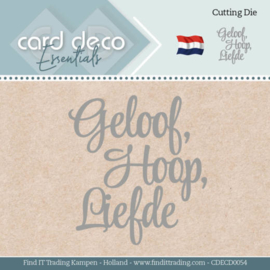 Card Deco Essentials - Dies - Geloof, Hoop, Liefde CDECD0054