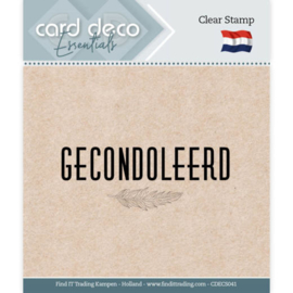 Card Deco Essentials - Clear Stamps - Gecondoleerd CDECS041