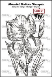 Crealies Mounted Rubber Stampzz no. 1 Iris CLRS01 69x97mm 130505/5101