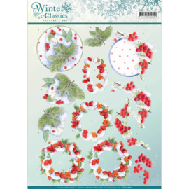 3D Knipvel - Jeanine's Art - winter classics- Winterberries CD10970