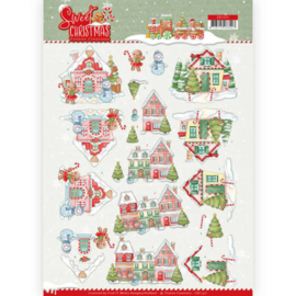 3D Knipvel - Yvonne Creations - Sweet Christmas - Sweet Houses CD11371