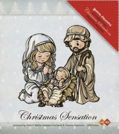 Stempel Yvonne - Kerst - Jesus, Maria and Josef CDST10020