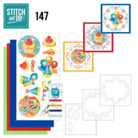 Stitch and Do 147 - Jeanine's Art - Happy Birthday STDO147