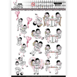 3D Pushout - Yvonne Creations- Pretty Pierrot 2 - Love is in the Air SB10324