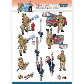 3D Push Out - Yvonne Creations - Big Guys Professions - Fire department SB10553