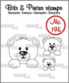 Crealies Clearstamp Bits&Pieces 3x beertjes CLBP195 max. 26x25mm