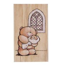 Houten stempel Forever Friends christening ffs 9061003 d