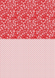 Background sheet A4 Christmas red snowflakes NEVA035