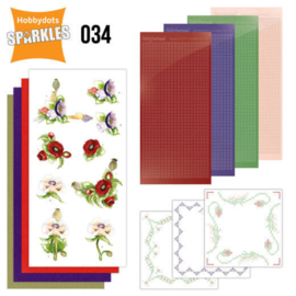 Sparkles Set 34 - Precious Marieke - Delicate Flowers - Poppy  SPDO034