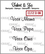 Crealies Clearstamp Tekst&Zo Divers 9 (NL) CLTZD09 130505/1709