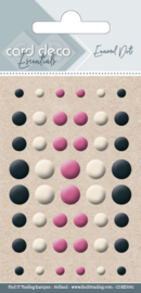 Card Deco Essentials - Enamel Dots Black White and Red CDEED001