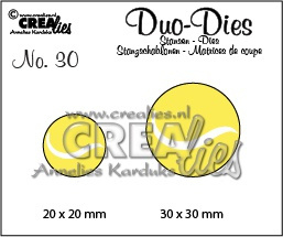 Crealies Duo Dies no. 30 tennisballen 20x20mm-30x30mm / CLDD30 115634/0730