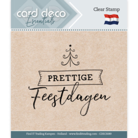 Card Deco Essentials - Clear Stamps - Prettige feestdagen CDECS089