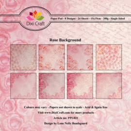 Dixi PaperPack 15x15 cm rose background PPL021