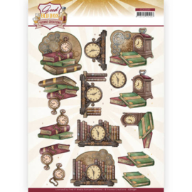 3D cutting sheet - Yvonne Creations - Good old day's - Clock CD11591