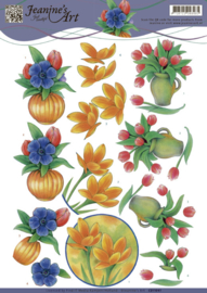 3D Cutting Sheet - Jeanine's Art - Flowers CD11041