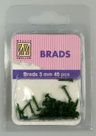 40st Floral Brads 3 mm FLP-BR-006 Christmas green