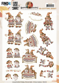 3D Cutting Sheet - Yvonne Creations - Gnomes Blanket CD12114