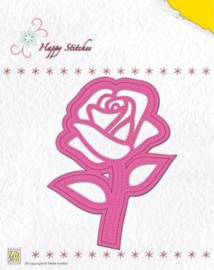 Nellies Stitching Dies Happy Stitches rose HSD004