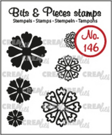 Crealies Clearstamp Bits & Pieces 6x Mini Bloemen 24 CLBP146 max. 20 mm