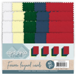 Card Deco Essentials - Frame Layered Cards - Christmas A6 CDEOKA610003