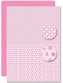 Decoupage sheet - Doublesided - Pink - Babyboy-miscellany NEVA085