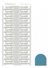 Hobby dots sticker Hartelijk Gefeliciteerd mirror Turquoise STDMHG0D