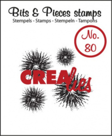 Crealies Clearstamp Bits&Pieces no. 80 4x extra grunge circles 33x37mm / CLBP80 130505/1080