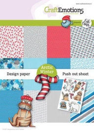 CraftEmotions Design Arctic Winter 12 vel + push out vel - A5 Carla Creaties A5 12+1 118040/1003