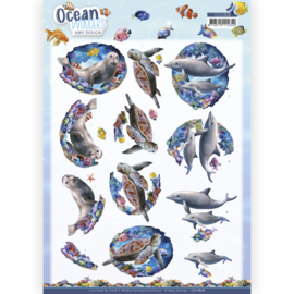 3D Cutting Sheet - Amy Design - Ocean Wonders - Sea Turtle CD11808