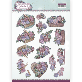 3D Cutting Sheet - Yvonne Creations - Stylisch Flowers - Flowers and Rattan CD11780