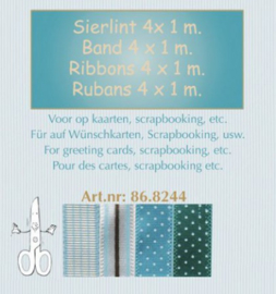 Lint ass. 4x1 mm - blauw 86.8244