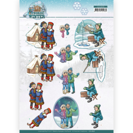 3D Cutting Sheet - Yvonne Creations - Funky Nanna – Nordic Winter - Ice Fishing CD11878