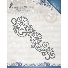 Die - Amy Design - Vintage Winter - Snowflake Swirl Border ADD10123