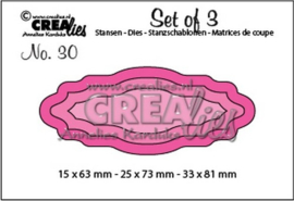 Crealies Set of 3 no. 30 Labels 4 CLSet30 15 x 63 mm - 25 x 73 mm - 3 115634/0630